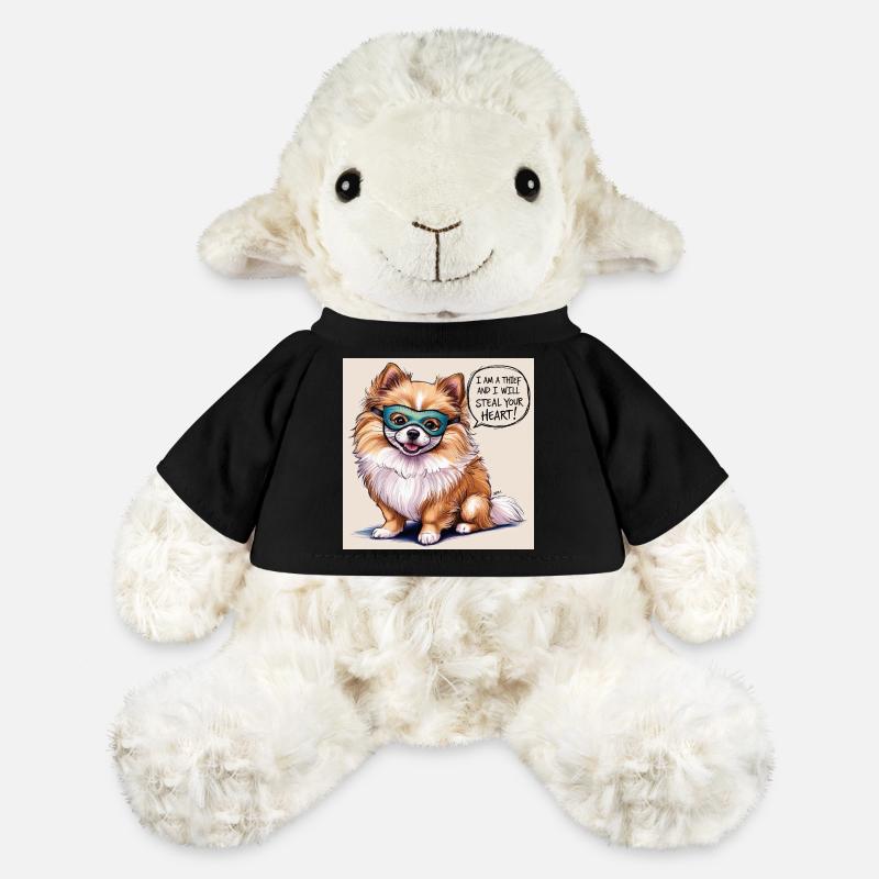 Pomeranian Dog "I am a thief" - MiniFeet® Sheep Annika - black