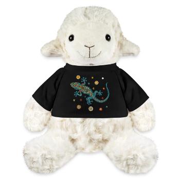 Mosaik-Eidechse blau– Farbenfrohes Tierdesign - MiniFeet® Schaf Annika - Schwarz - Vorne