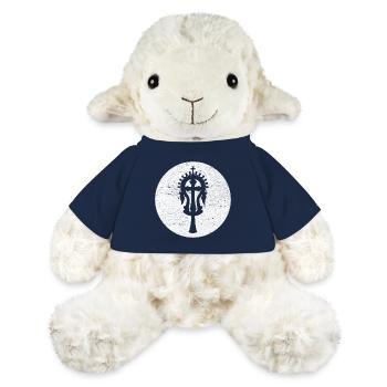 Croix de Lalibela blanc, Héritage sacré d'Éthiopie - Mouton en peluche Annika MiniFeet® - bleu marine - Devant