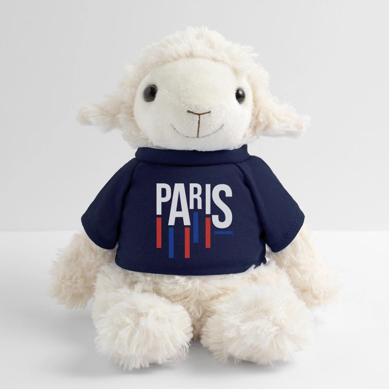 Typographie de Paris avec accents de drapeau Mouton en peluche Annika MiniFeet®