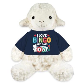 J’aime le bingo et les chats - Mouton en peluche Annika MiniFeet® - bleu marine - Devant