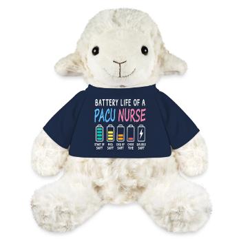 Battery level of a recovery room caregiver humor - MiniFeet® Sheep Annika - french navy - Front