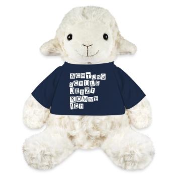 Attention école, j’arrive - Mouton en peluche Annika MiniFeet® - bleu marine - Devant
