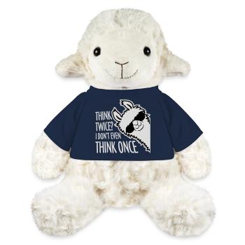 Think Twice? I Don't Even Think Once Lustig Spruch - MiniFeet® Schaf Annika - French Navy - Vorne
