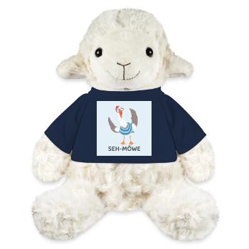 SEH-MÖWE – Mouette drôle - Mouton en peluche Annika MiniFeet® - bleu marine - Devant