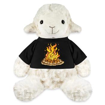 Illustration des flammes du feu de camp douillettes - Mouton en peluche Annika MiniFeet® - noir - Devant