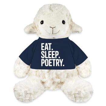 Eat Sleep Poetry Typo - MiniFeet® Schaf Annika - French Navy - Vorne