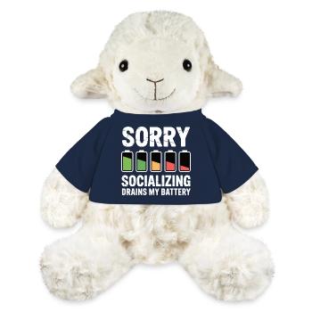Joke about sociable, exhausted introverts - MiniFeet® Sheep Annika - french navy - Front