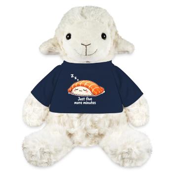 Sushi Kawaii endormi : encore cinq minutes - Mouton en peluche Annika MiniFeet® - bleu marine - Devant