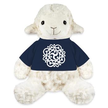 Keltische Blume und Sonne (weiß) - MiniFeet® Schaf Annika - French Navy - Vorne