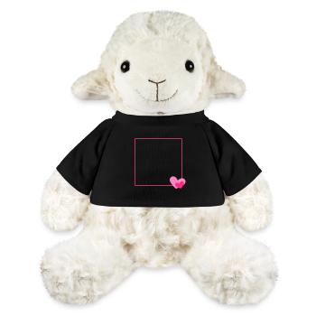 Coeur cadre ornament ligne personnalisable - Mouton en peluche Annika MiniFeet® - noir - Devant