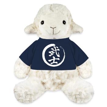 White Japanese Kanji for the word warrior - MiniFeet® Sheep Annika - french navy - Front