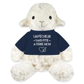 pêche, pêcheur, fan de pêche - Mouton en peluche Annika MiniFeet® - bleu marine - Devant