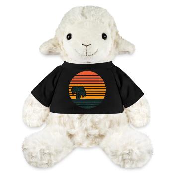Coucher de soleil avec les palmiers - Mouton en peluche Annika MiniFeet® - noir - Devant