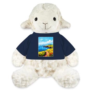 Île de Seil Écosse Royaume-Uni Affiche De Voyage Vintage WPA - Mouton en peluche Annika MiniFeet® - bleu marine - Devant