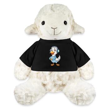 Goose Funny Cartoon Character Headphone Music - MiniFeet® Sheep Annika - black - Front