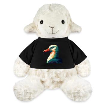 Albatross Zeichentrickfigur Buntes Haustier Tier - MiniFeet® Schaf Annika - Schwarz - Vorne