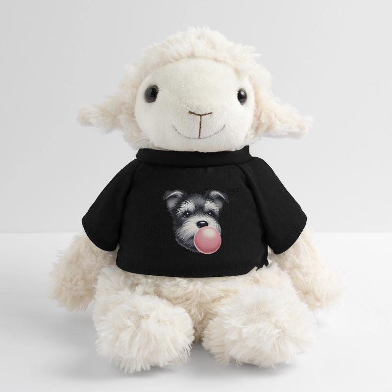 Playful Terrier with Bubble Gum MiniFeet® Sheep Annika