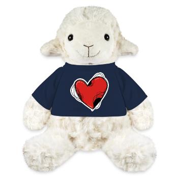 Rotes Herz - MiniFeet® Schaf Annika - French Navy - Vorne