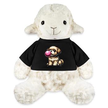 Verspielter Hund, der Kaugummi bläst - MiniFeet® Schaf Annika - Schwarz - Vorne