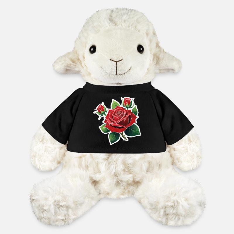 Rote Rose – Rockabilly - MiniFeet® Schaf Annika - Schwarz