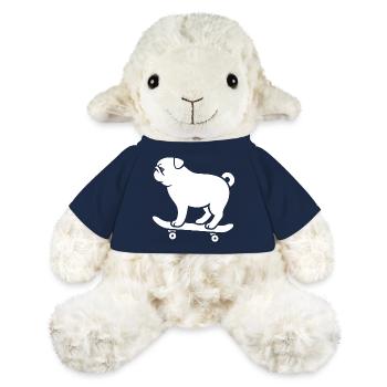 Minimalistischer Mops Skateboarder Katze - MiniFeet® Schaf Annika - French Navy - Vorne