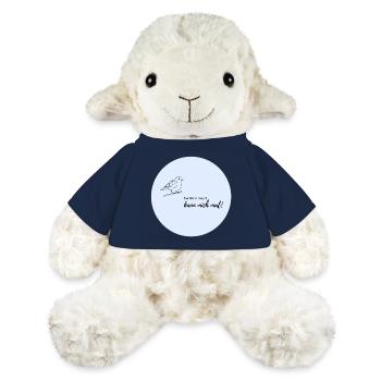 Motif lève-tôt sur bleu clair - Mouton en peluche Annika MiniFeet® - bleu marine - Devant