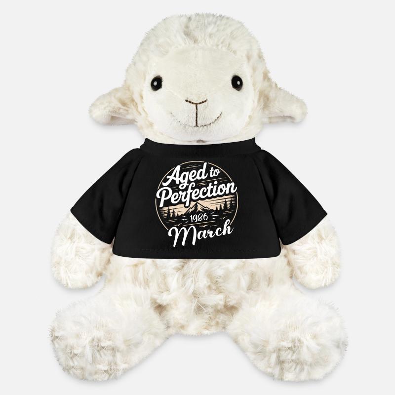 Cadeau d’anniversaire mars 1986 - Mouton en peluche Annika MiniFeet® - noir