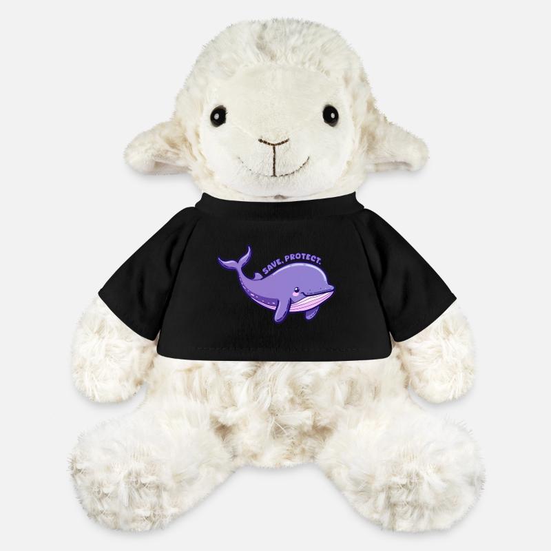 Save Protect - Purple Whale - Sticker - MiniFeet® Sheep Annika - black