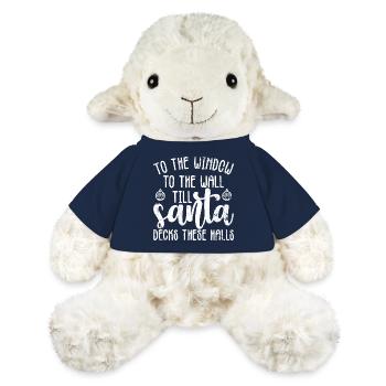 Santa Decks the Halls Handlettered - MiniFeet® Sheep Annika - french navy - Front