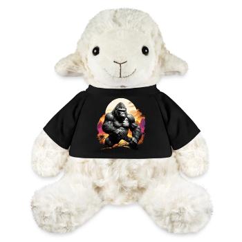 MAJESTISCHER GORILLA INMITTEN EINES FARBENFROHEN SONNENUNTERGANGS, RETRO - MiniFeet® Schaf Annika - Schwarz - Vorne