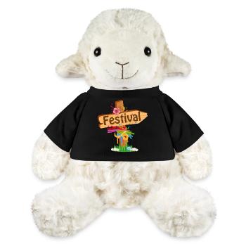 liebevoll gestalteter Wegweiser im Festival-Stil - MiniFeet® Schaf Annika - Schwarz - Vorne
