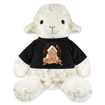Maison en pain d’épice la nuit – Splendeur festive - Mouton en peluche Annika MiniFeet® - noir - Devant