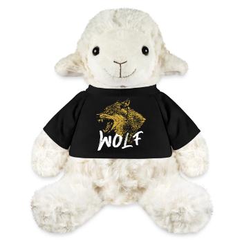 Goldener Wolf Illustration Design - MiniFeet® Schaf Annika - Schwarz - Vorne