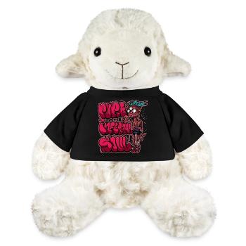 Neon Pink Graffiti Monster - MiniFeet® Sheep Annika - black - Front