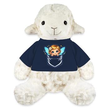 Portail de la Poche des Anges - Mouton en peluche Annika MiniFeet® - bleu marine - Devant
