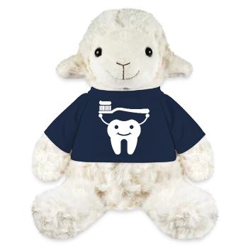 Zahn mit Zahnbürste und Zahnpasta - MiniFeet® Schaf Annika - French Navy - Vorne