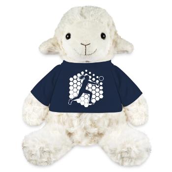 Les joueurs de baseball et le poing s’accordent ensemble - Mouton en peluche Annika MiniFeet® - bleu marine - Devant