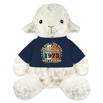 Février 1973, 50 Ans Anniversaire Homme femme - Mouton en peluche Annika MiniFeet® - bleu marine - Devant