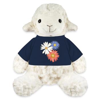 3 fleurs - Mouton en peluche Annika MiniFeet® - bleu marine - Devant