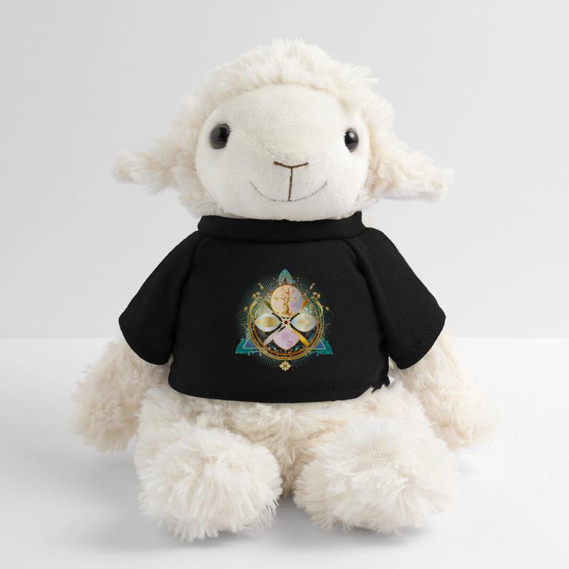 Amulette avec arbre doré et éléments de la nature Mouton en peluche Annika MiniFeet®