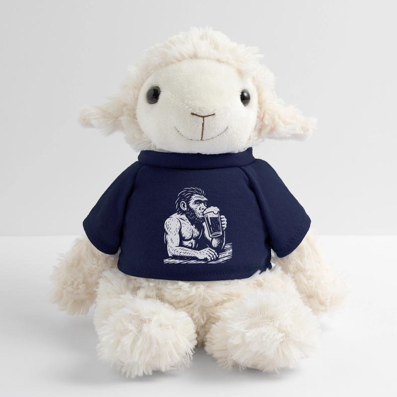 L’Homo erectus boit de la bière au pub Mouton en peluche Annika MiniFeet®
