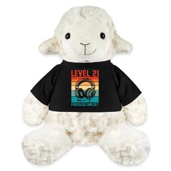 21e anniversaire Homme Gamer Niveau 21 débloqué - Mouton en peluche Annika MiniFeet® - noir - Devant