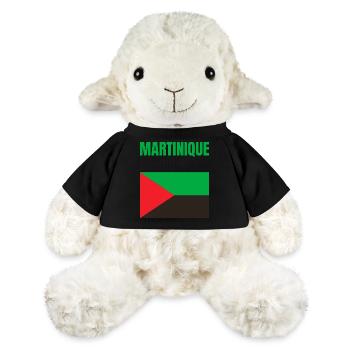 T-shirt drapeau Martinique Antilles - Mouton en peluche Annika MiniFeet® - noir - Devant