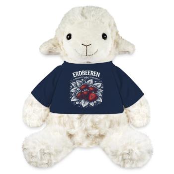 Erdbeeren Kontrast Illustration - MiniFeet® Schaf Annika - French Navy - Vorne
