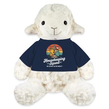 Conception de nettoyage amusante - Mouton en peluche Annika MiniFeet® - bleu marine - Devant