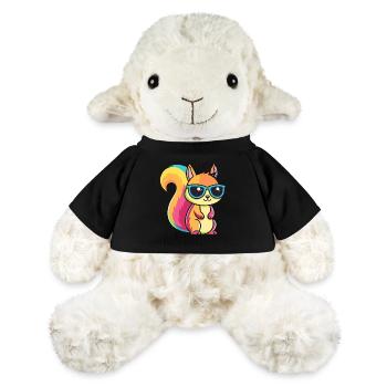 Regenbogen-Eichhörnchen mit Brille - MiniFeet® Schaf Annika - Schwarz - Vorne