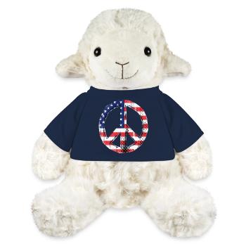 Drapeau de la paix des États-Unis - Mouton en peluche Annika MiniFeet® - bleu marine - Devant