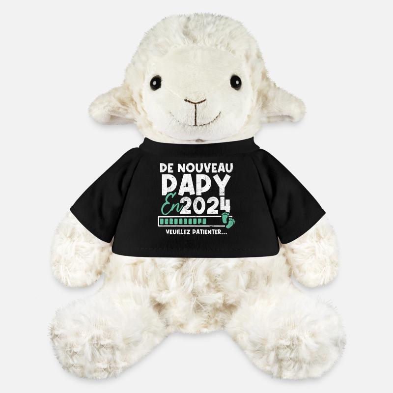 De nouveau papy en 2024 - Mouton en peluche Annika MiniFeet® - noir