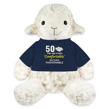 50. Geburtstag Bequeme modische Hausschuhe - MiniFeet® Schaf Annika - French Navy - Vorne
